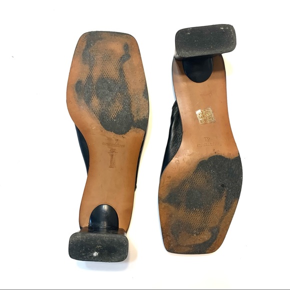 Black leather L’intervalle square toe mules - Picture 3 of 3